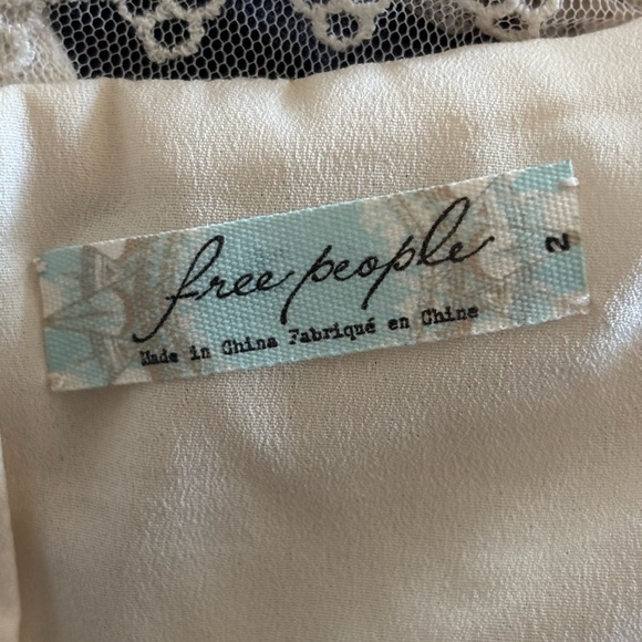 Free People Cream Lace Mini Dress - Picture 7 of 7